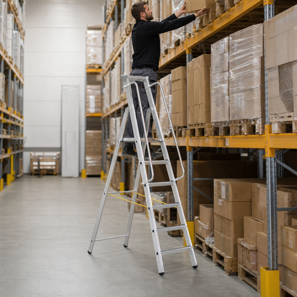 Professional Aluminium Step Ladder with Large Platform