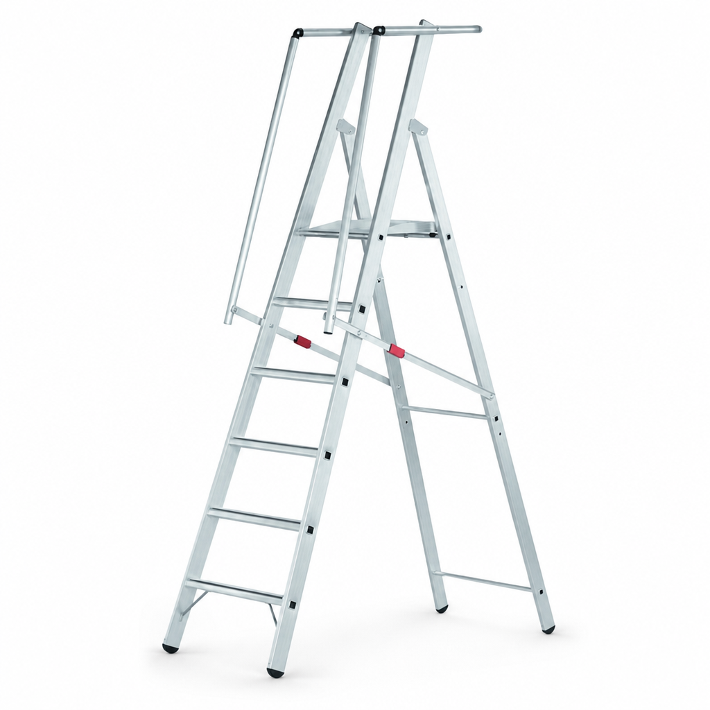Professional Platform Step Ladder with Safety Rail