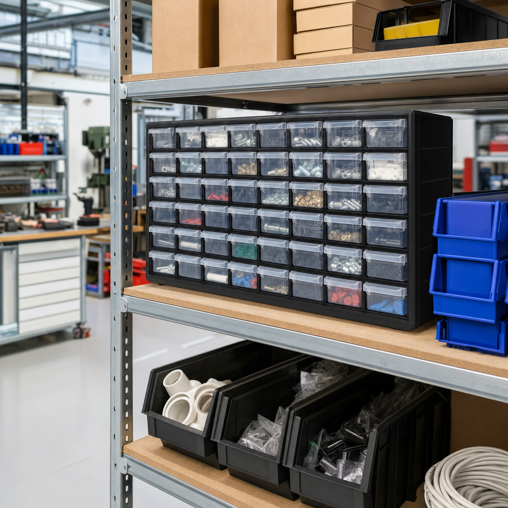 PVC Drawer Storage Unit with Clear Drawers