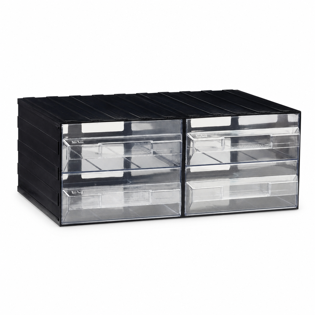 PVC Drawer Storage Unit with Clear Drawers