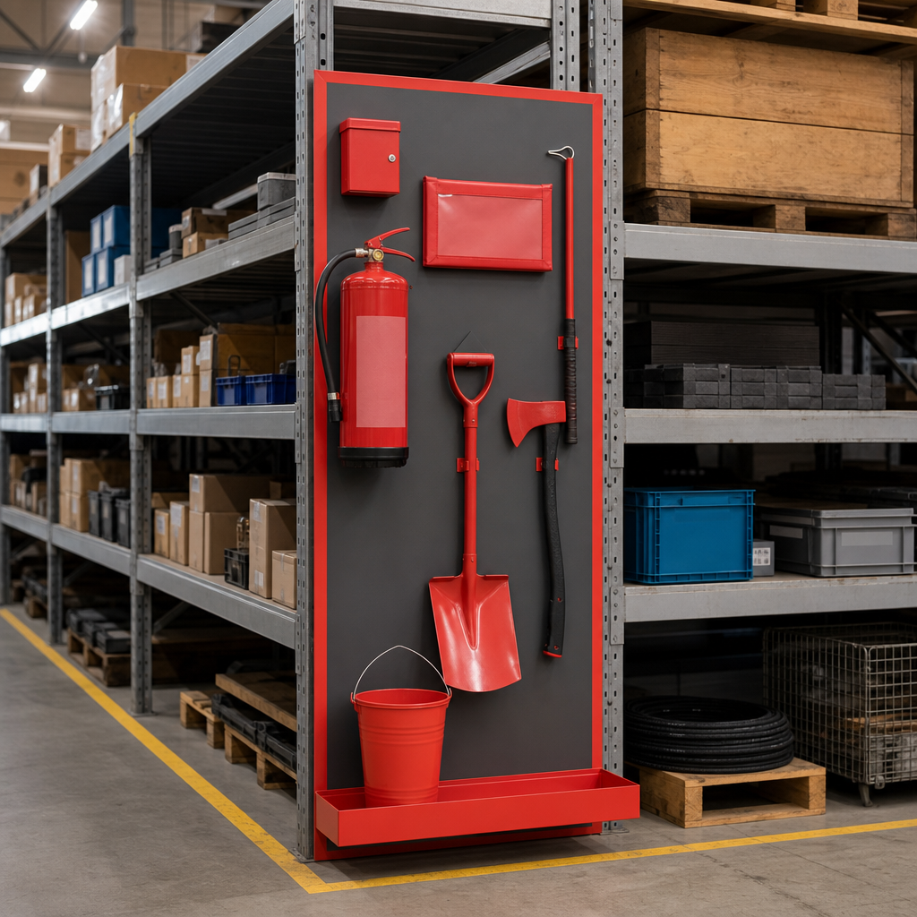 Rack End Fire Safety Shadow Board Station – Single Aisle