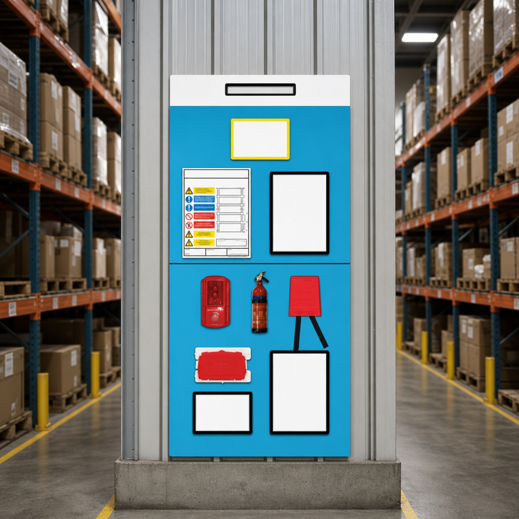 Rack End Fire Safety Shadow Board Station – Single Aisle