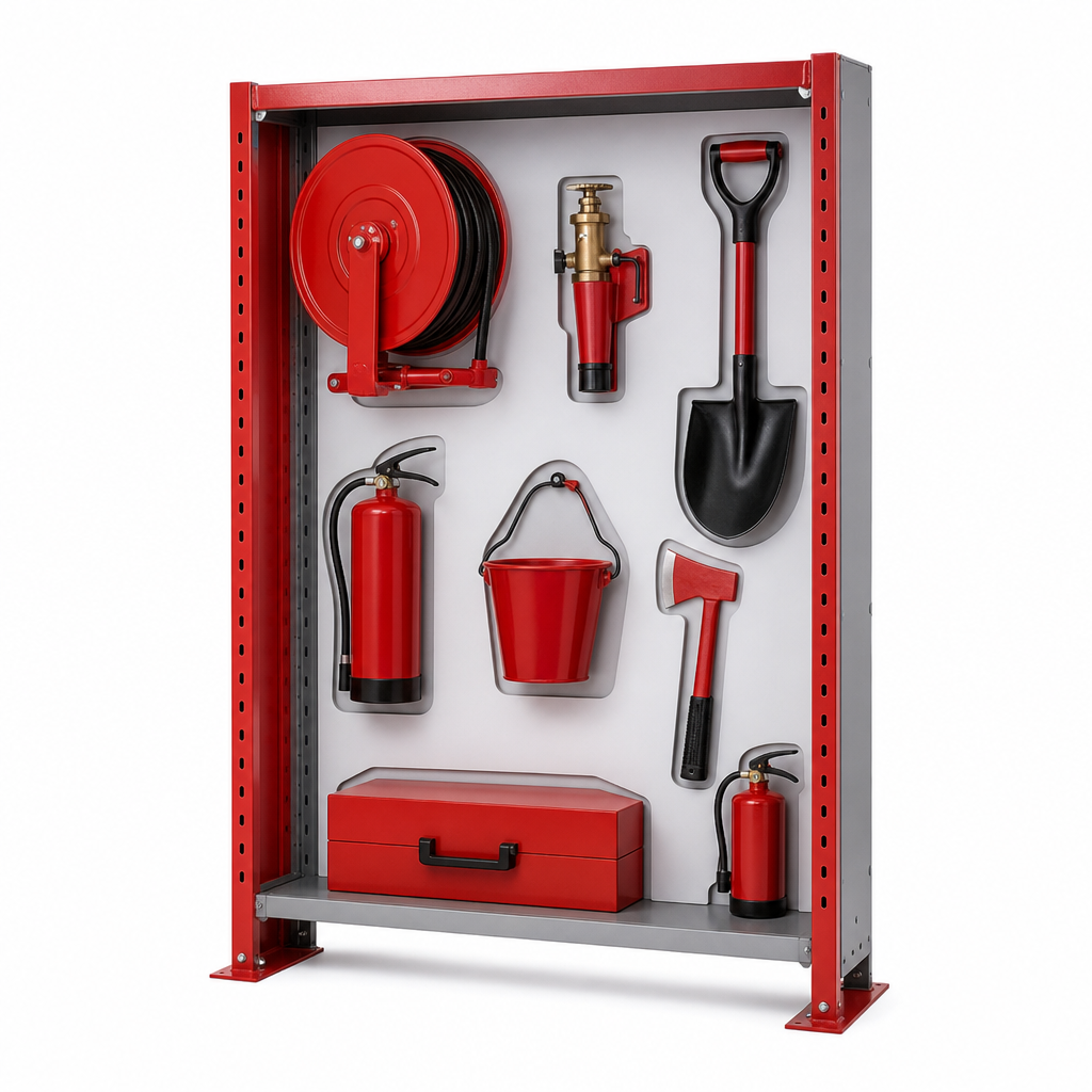 Rack End Fire Safety Shadow Board Station – Single Aisle