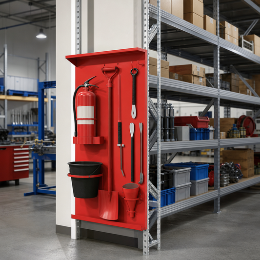 Rack End Fire Safety Shadow Board Station – Single Aisle