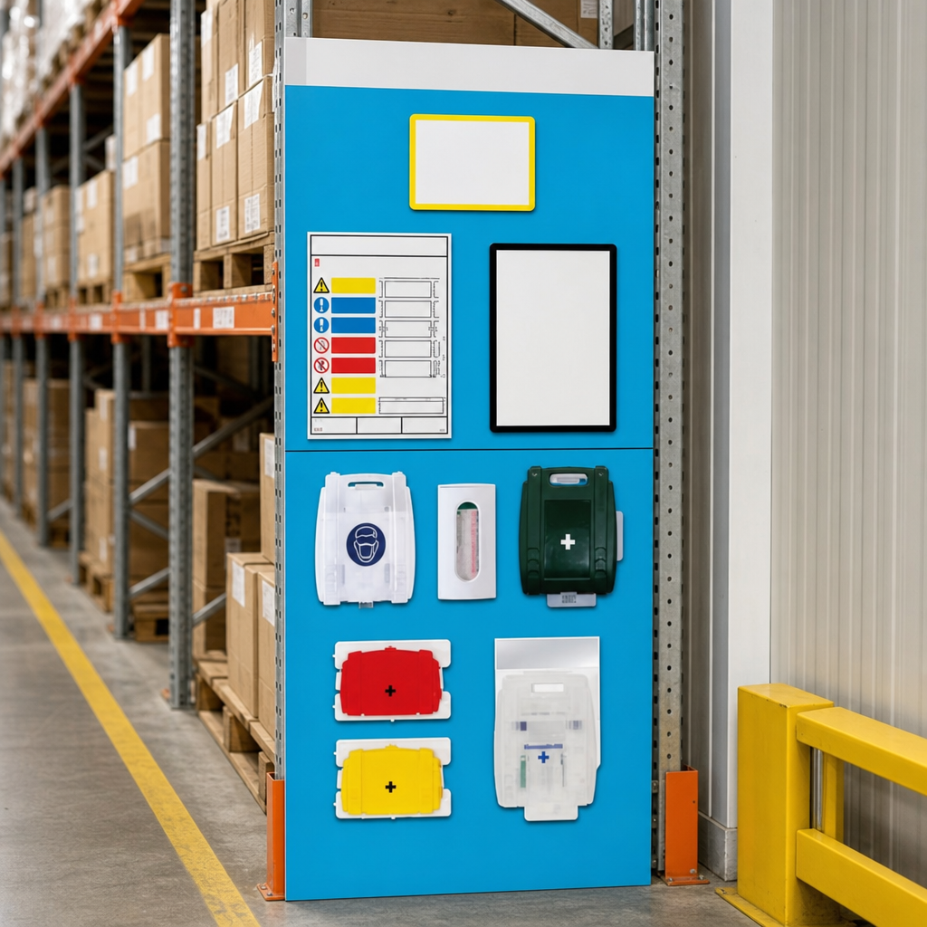 Rack End First Aid and Notice Shadow Board