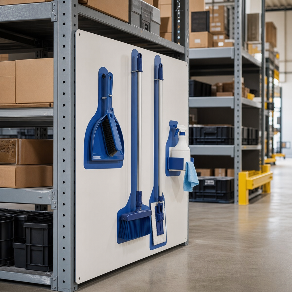 Rack End Sanitising Shadow Notice Boards for Single Aisles