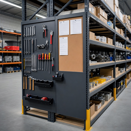 Rack End Shadow Board with Tool Storage and Notice Panel