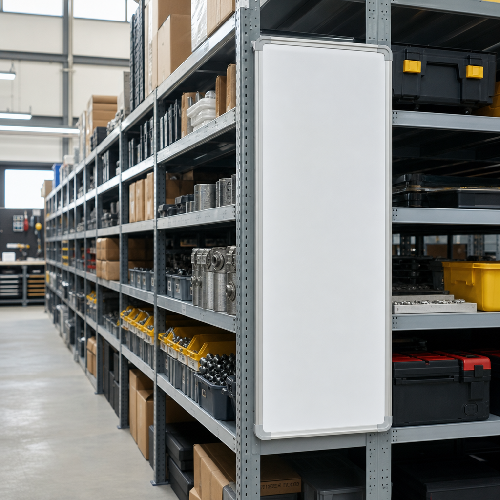 Rack End Shadow Whiteboards for Single Aisles
