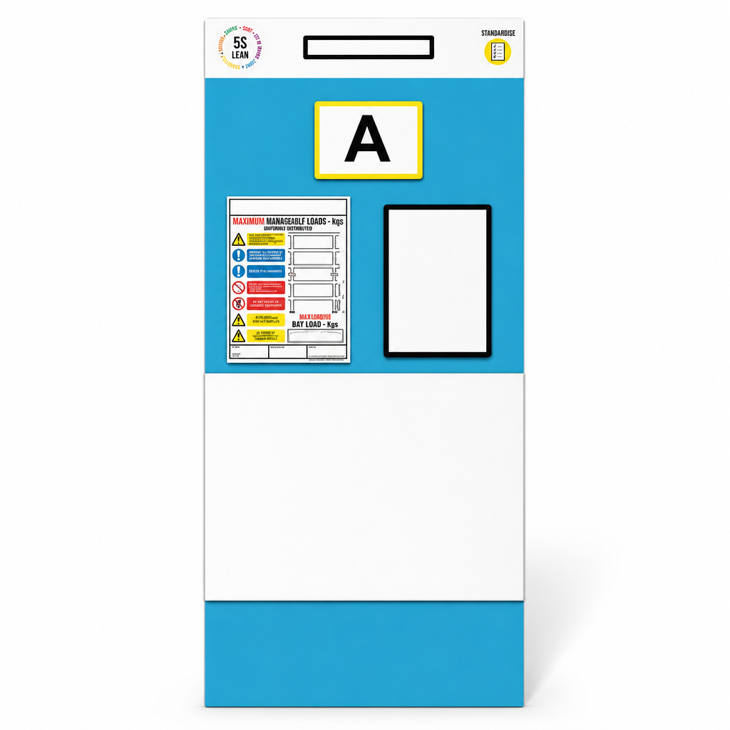 Rack End Shadow Whiteboards for Single Aisles