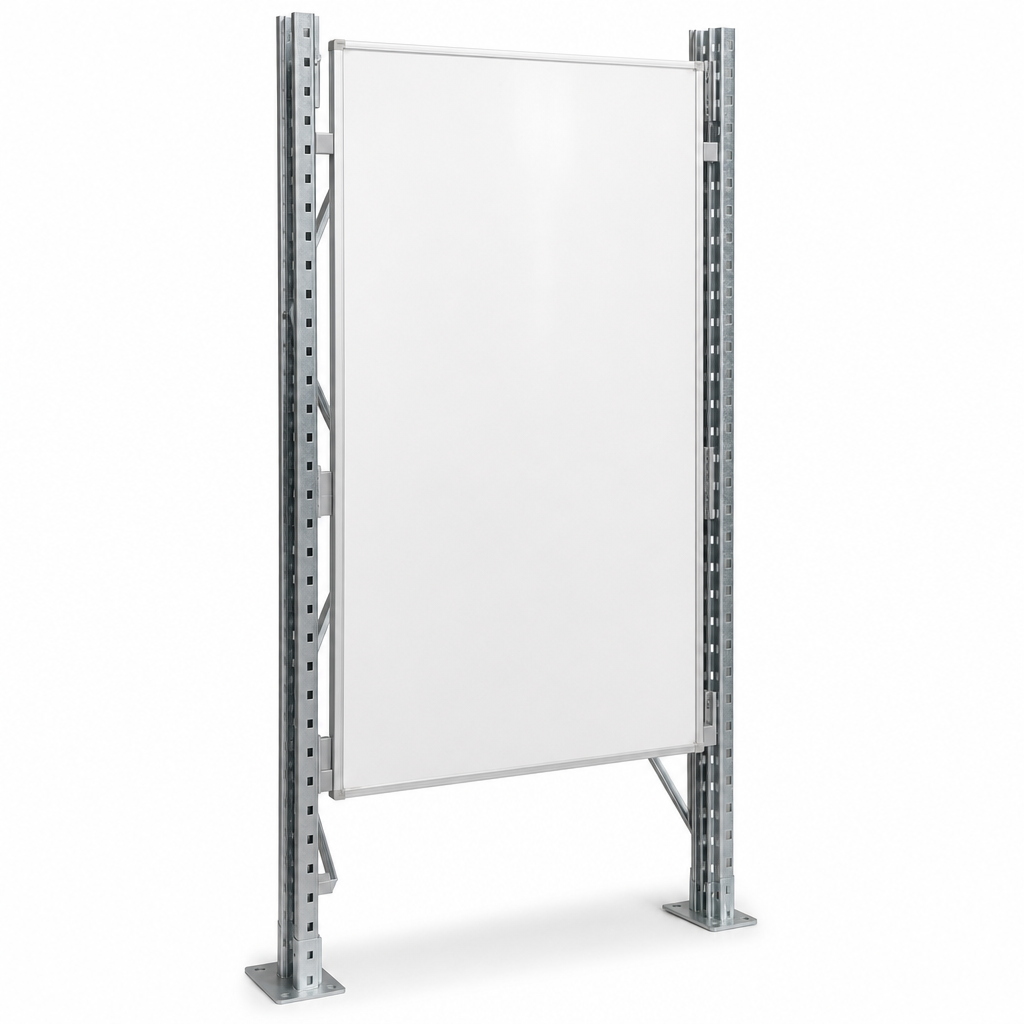 Rack End Shadow Whiteboards for Single Aisles