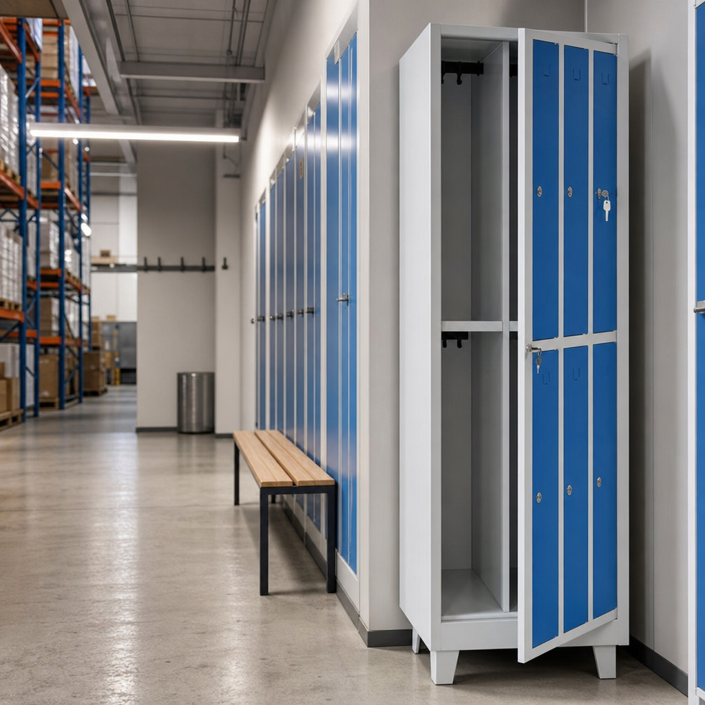 Raised Metal Garment Dispensing Laundry Locker With 6 Doors