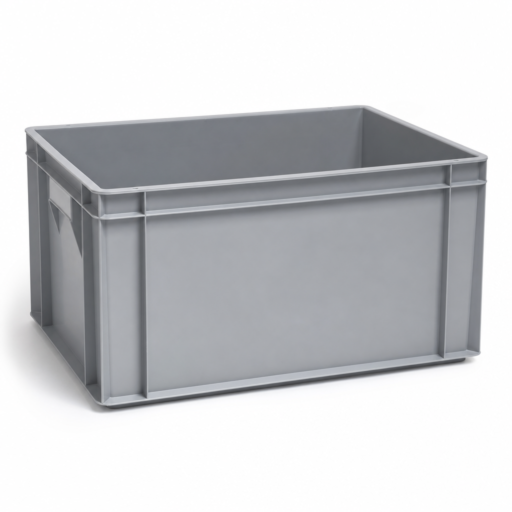 Rectangular Nestable and Stackable Plastic Container 90L
