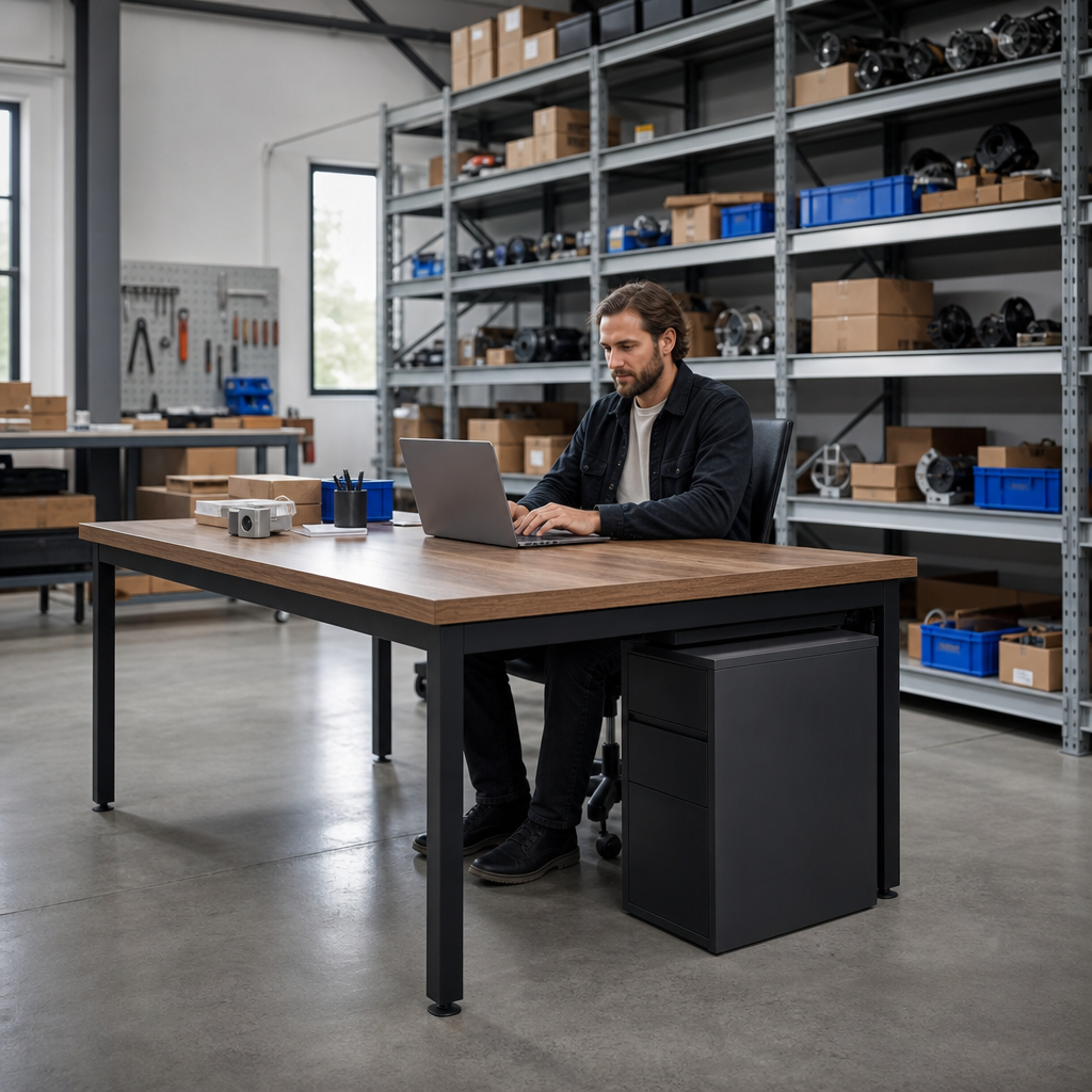 Rectangular Office Desk with 2 Width Options