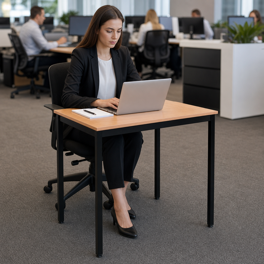 Rectangular Office Desk with MFC Top 1200mm