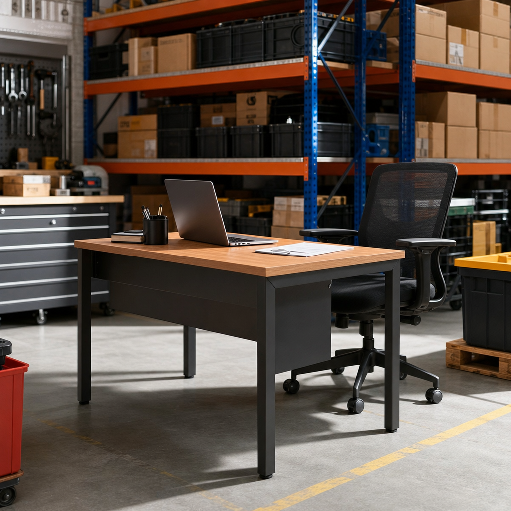 Rectangular Office Desk with MFC Top 1200mm
