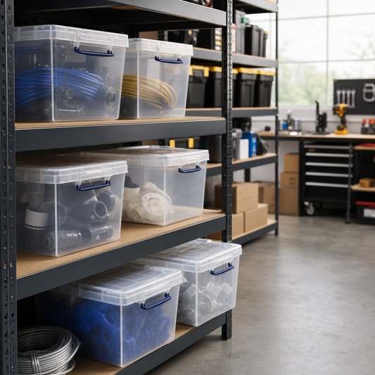 Recycled 35 Litre Plastic Storage Box with Lid