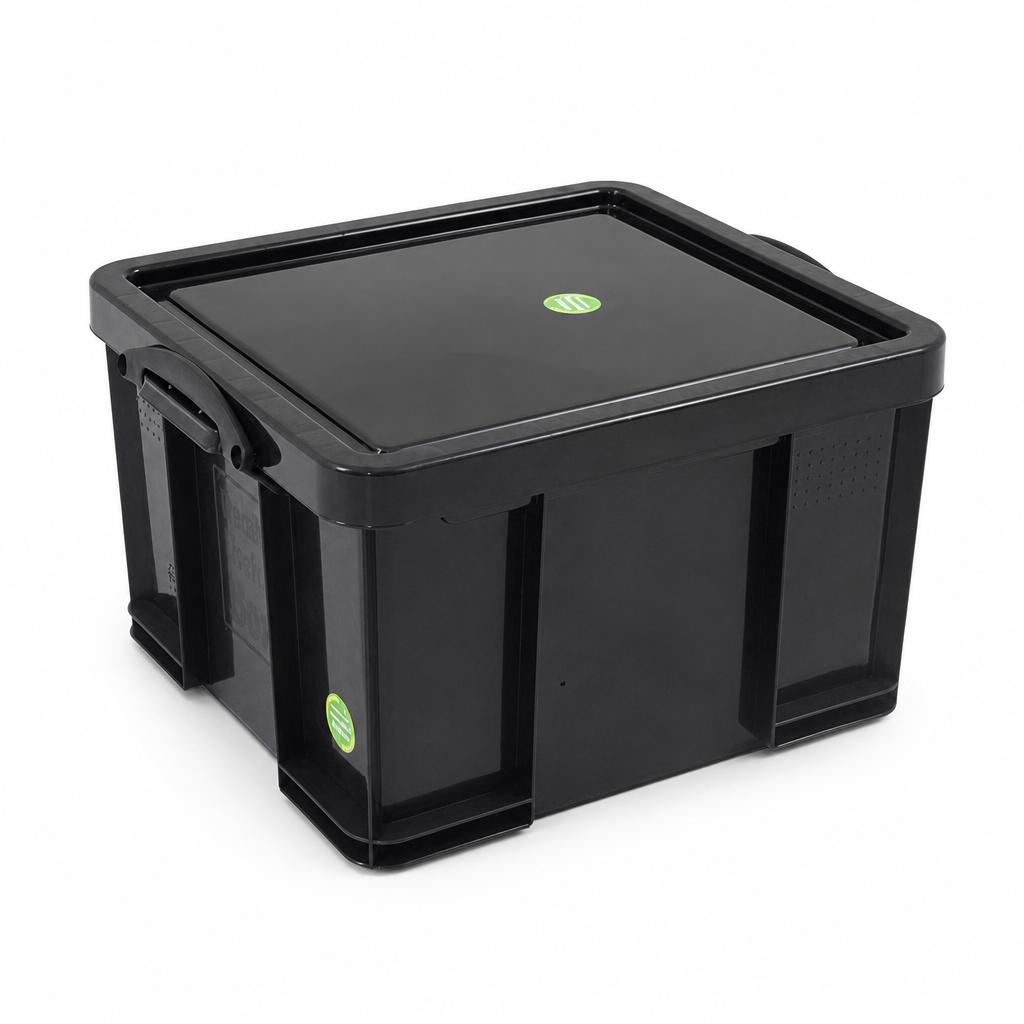 Recycled 35 Litre Plastic Storage Box with Lid