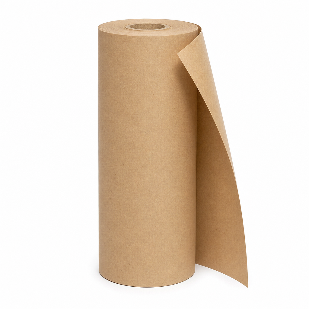 Recycled Brown Kraft Wrapping Paper Roll