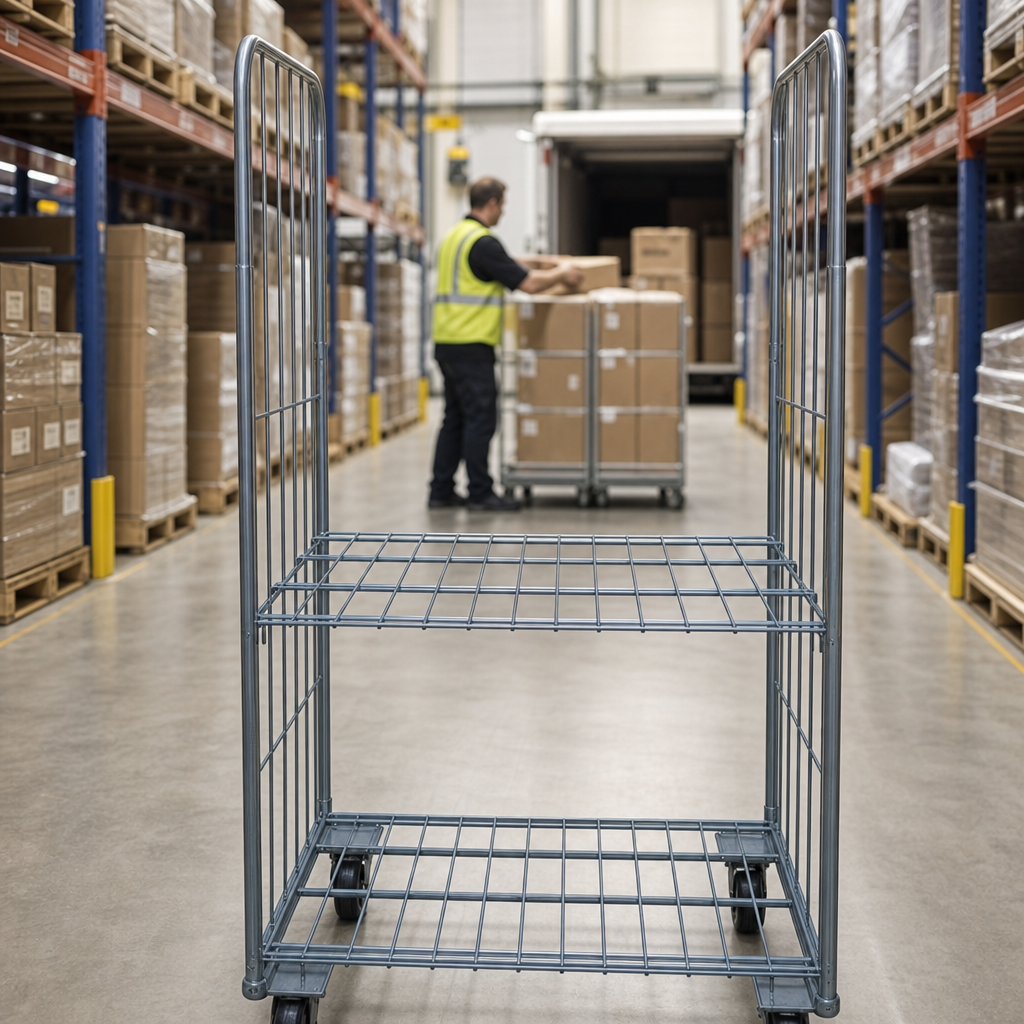 Removable Wire Shelf for A-Frame Roll Pallets