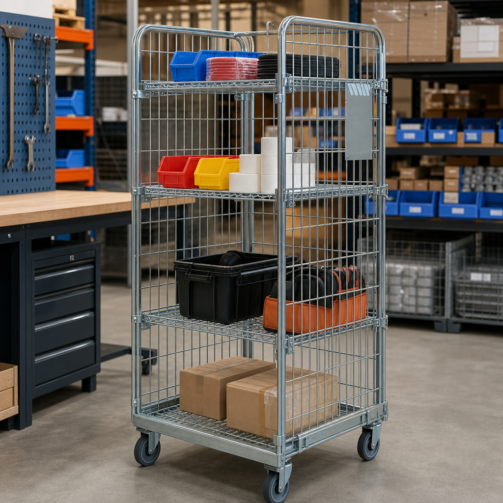 Removable Wire Shelf for A-Frame Roll Pallets