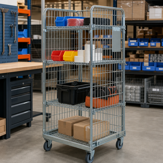 Removable Wire Shelf for A-Frame Roll Pallets
