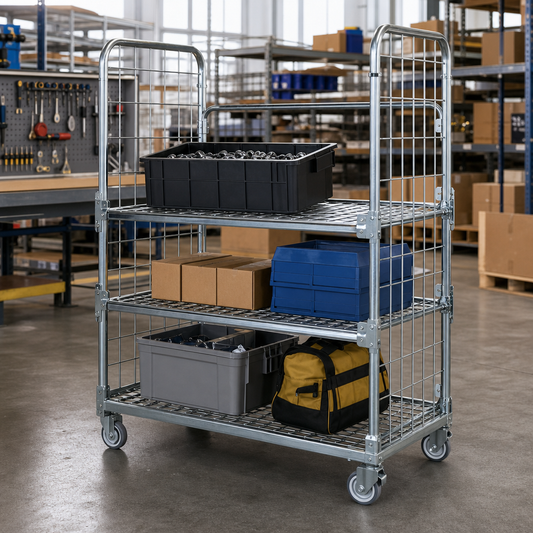 Removable Wire Shelf for Demountable Roll Pallets