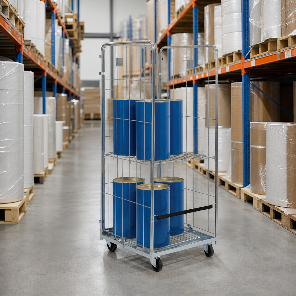 Removable Wire Shelf for Demountable Roll Pallets