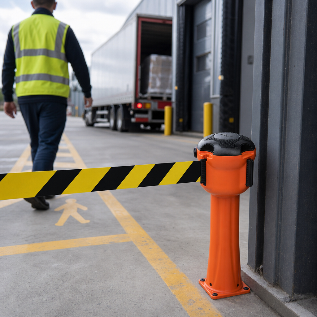 Retractable Safety Barrier Tape Unit
