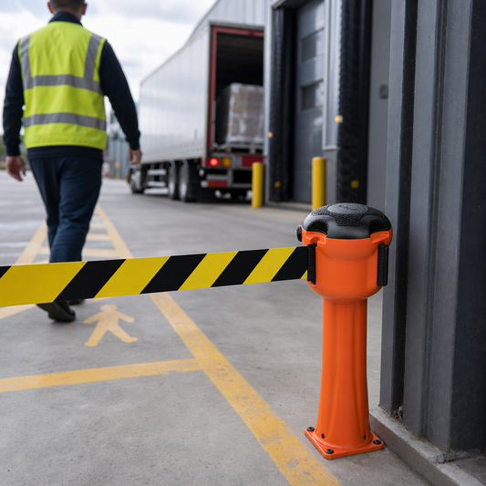 Retractable Safety Barrier Tape Unit