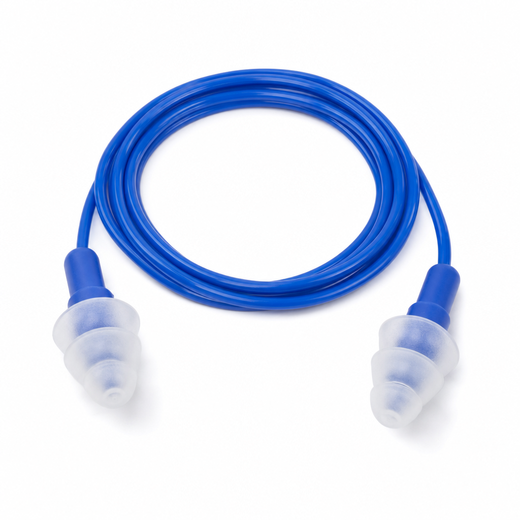 Reusable Silicone Earplugs with Cord