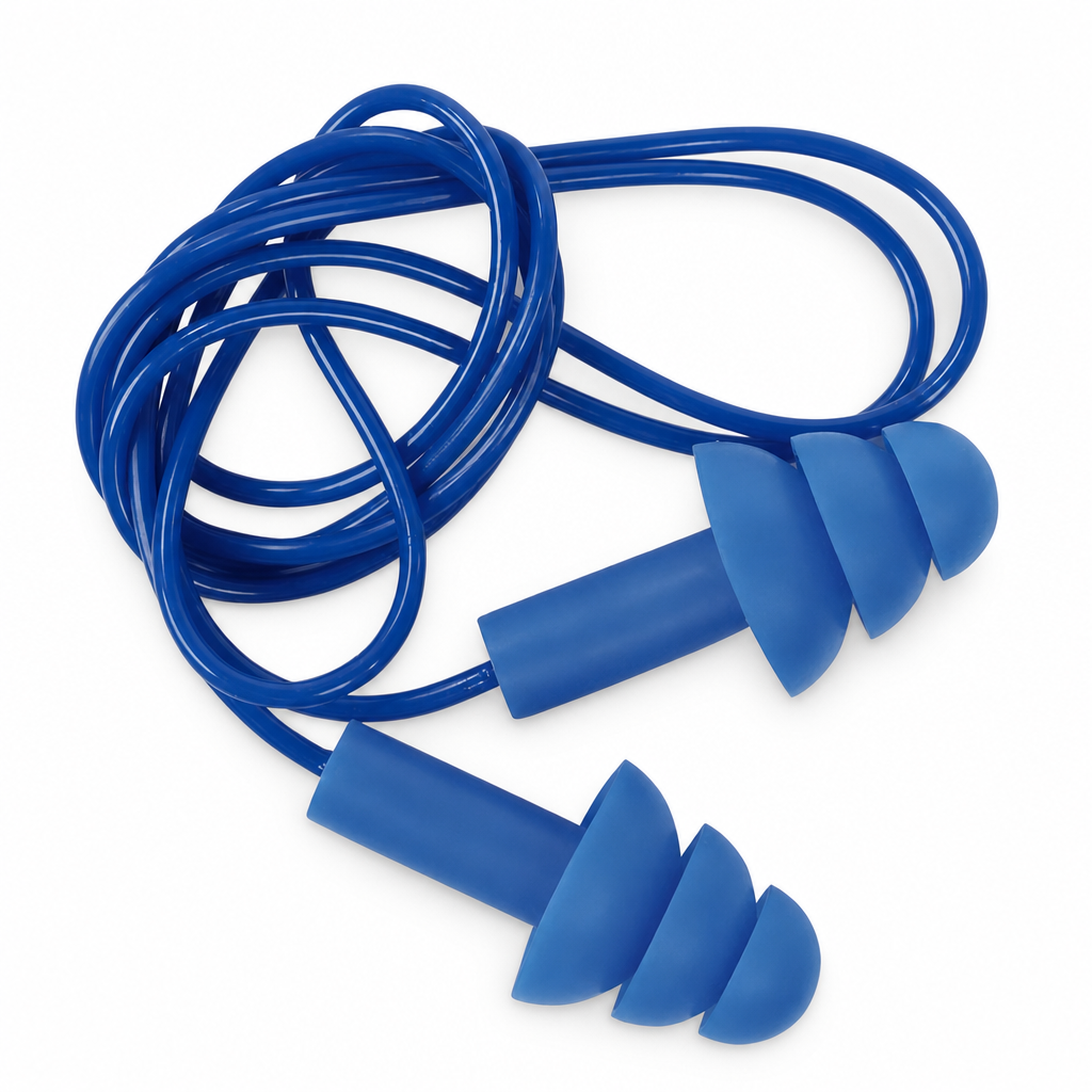 Reusable Silicone Earplugs with Cord
