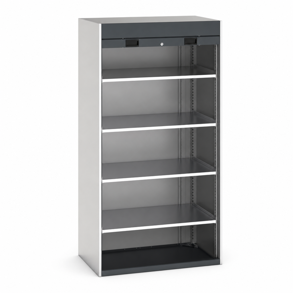 Roller Shutter Steel Storage Cabinet with 4 Shelves 2000x1050x650mm