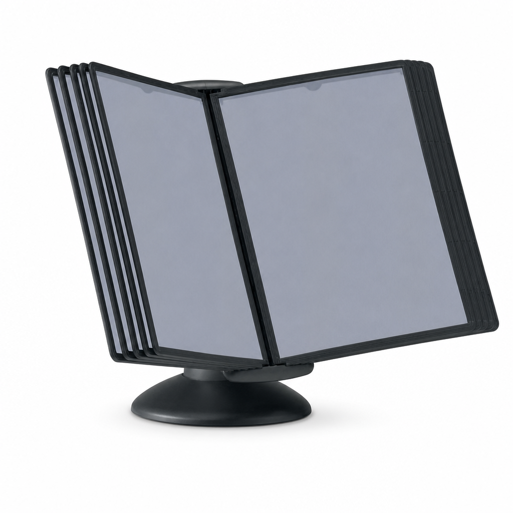 Rotary Desktop Display Unit with Plastic Pockets