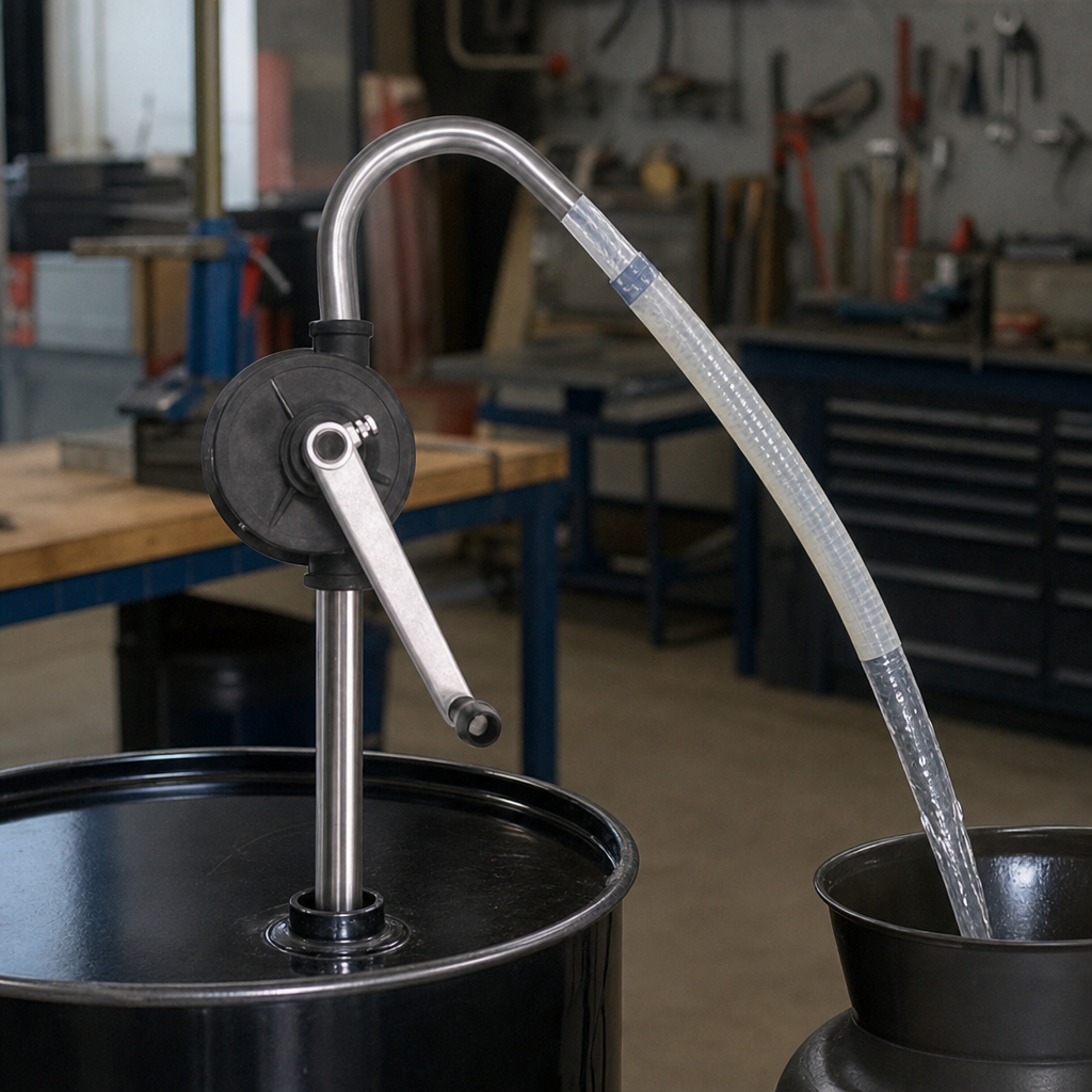 Rotary Hand Pump for Corrosive Liquids