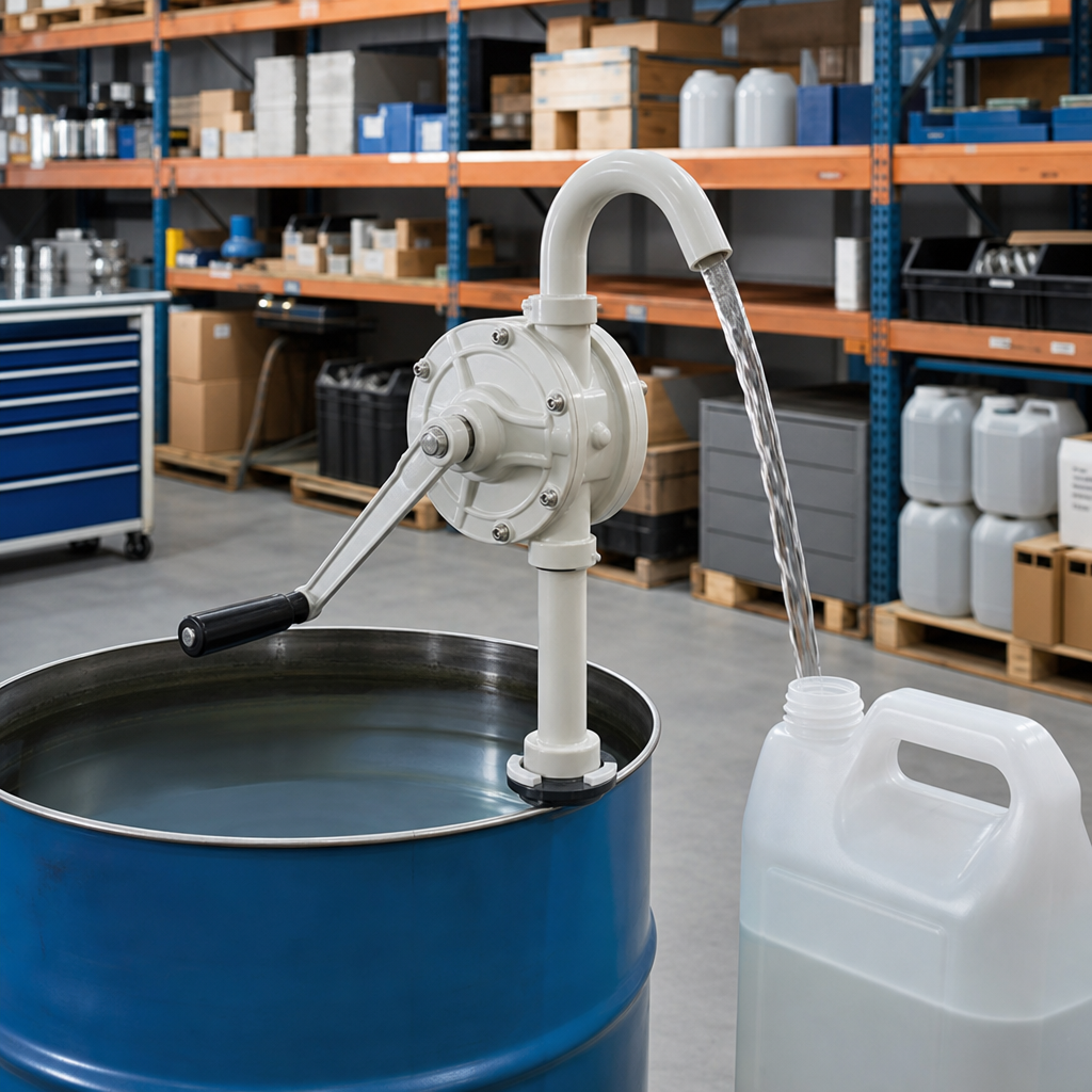 Rotary Hand Pump for Corrosive Liquids