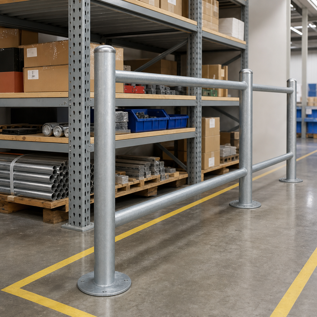 Round Aluminium Sign Posts with Galvanised Steel Finish
