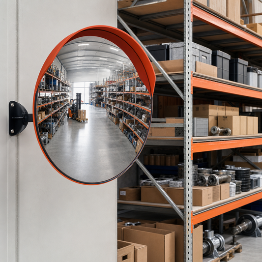 Round Convex Safety Mirror for Indoor and Outdoor Use