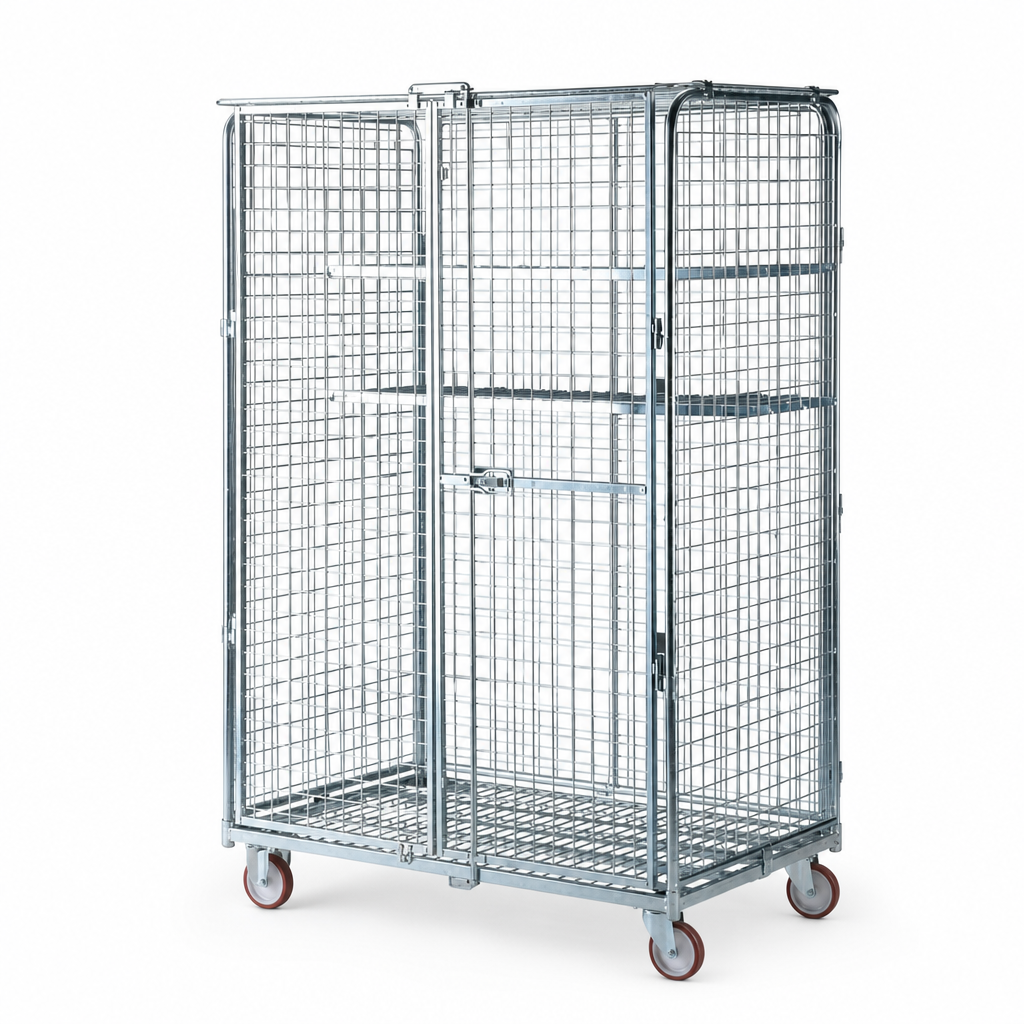 Safety Roll Container with Steel Base and 720kg Capacity