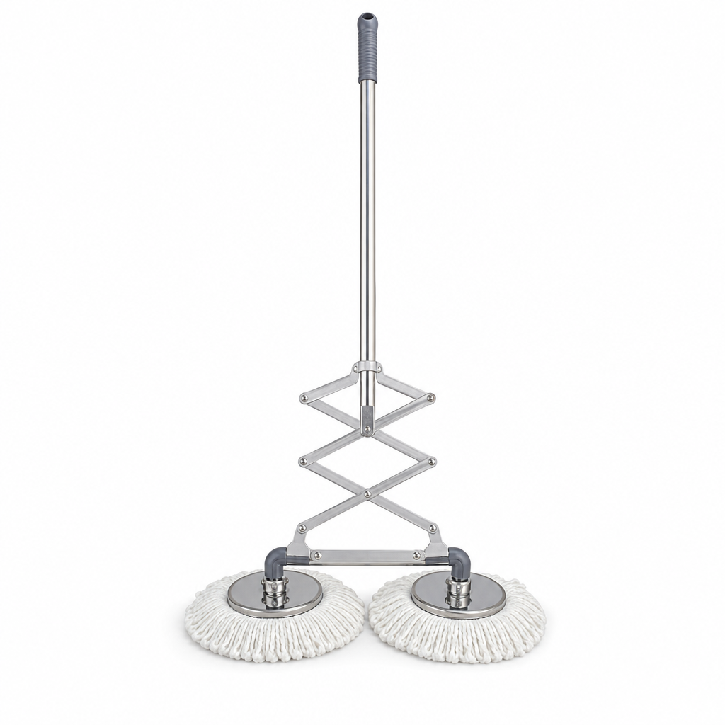 Scissor Sweeper Mop with Steel Frame and Cotton Heads