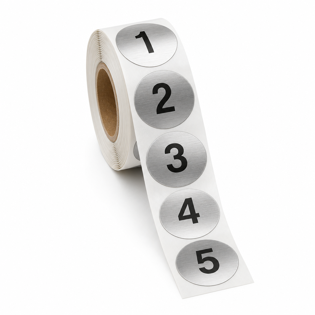Self Adhesive 38mm Number Labels