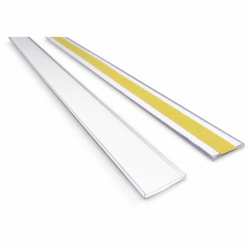 Self-Adhesive Clear Label Holders with Card Inserts