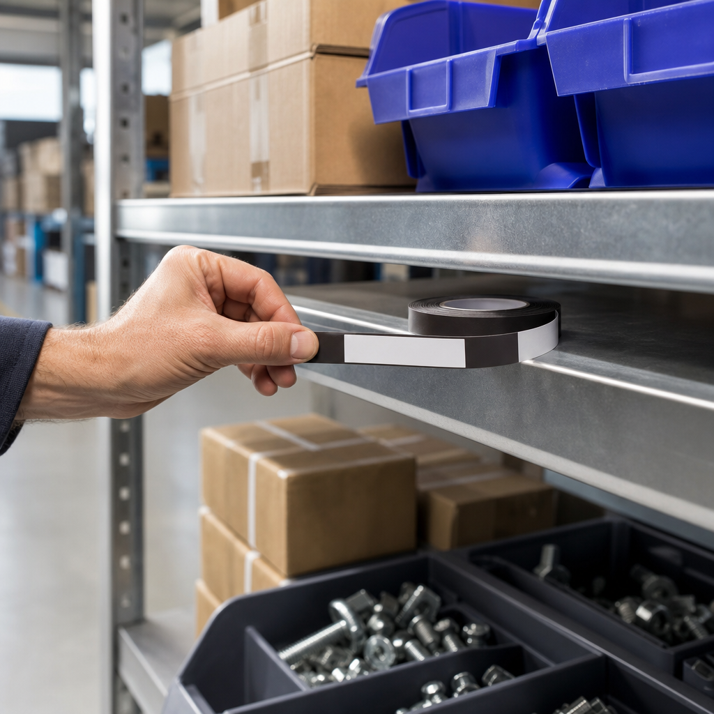 Self-Adhesive Magnetic Labelling Tape Roll