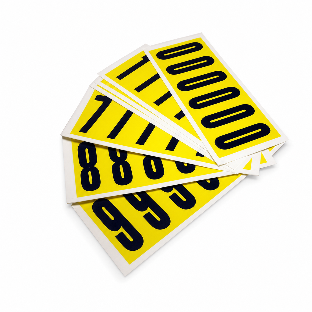Self Adhesive Number Label Leaflets 90mm High