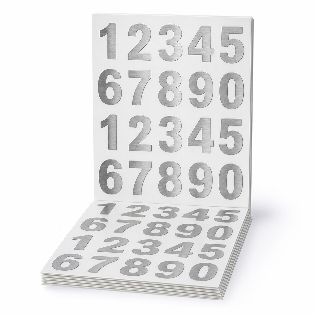 Self Adhesive Number Label Leaflets 90mm High