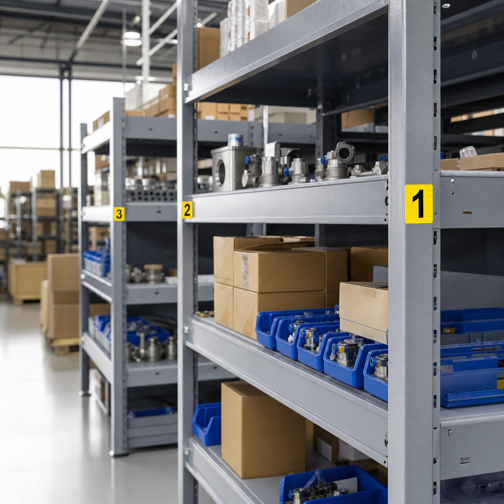 Self-Adhesive Number Labels for Aisle and Location Marking