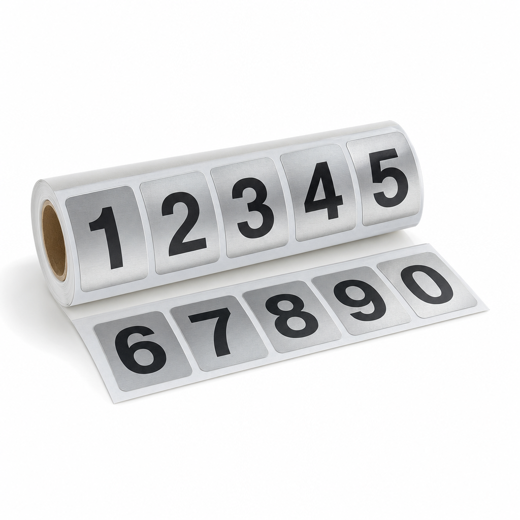 Self-Adhesive Number Labels for Aisle and Location Marking