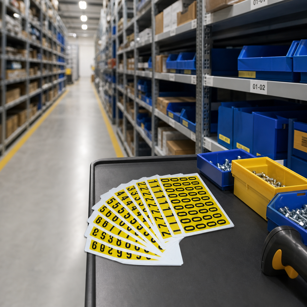 Self Adhesive Numbers for Aisle Marking – 19mm High