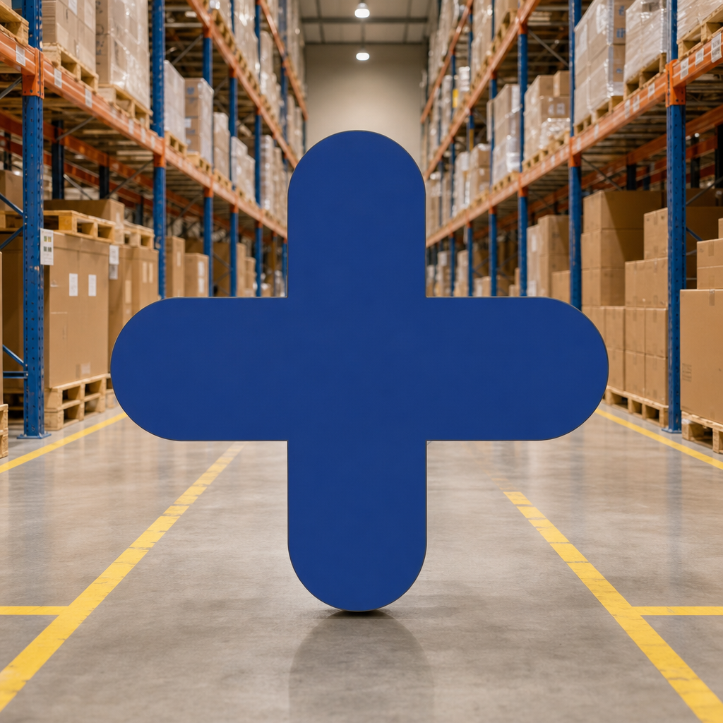 Self-Adhesive PVC Floor Markers for Pallet Positioning