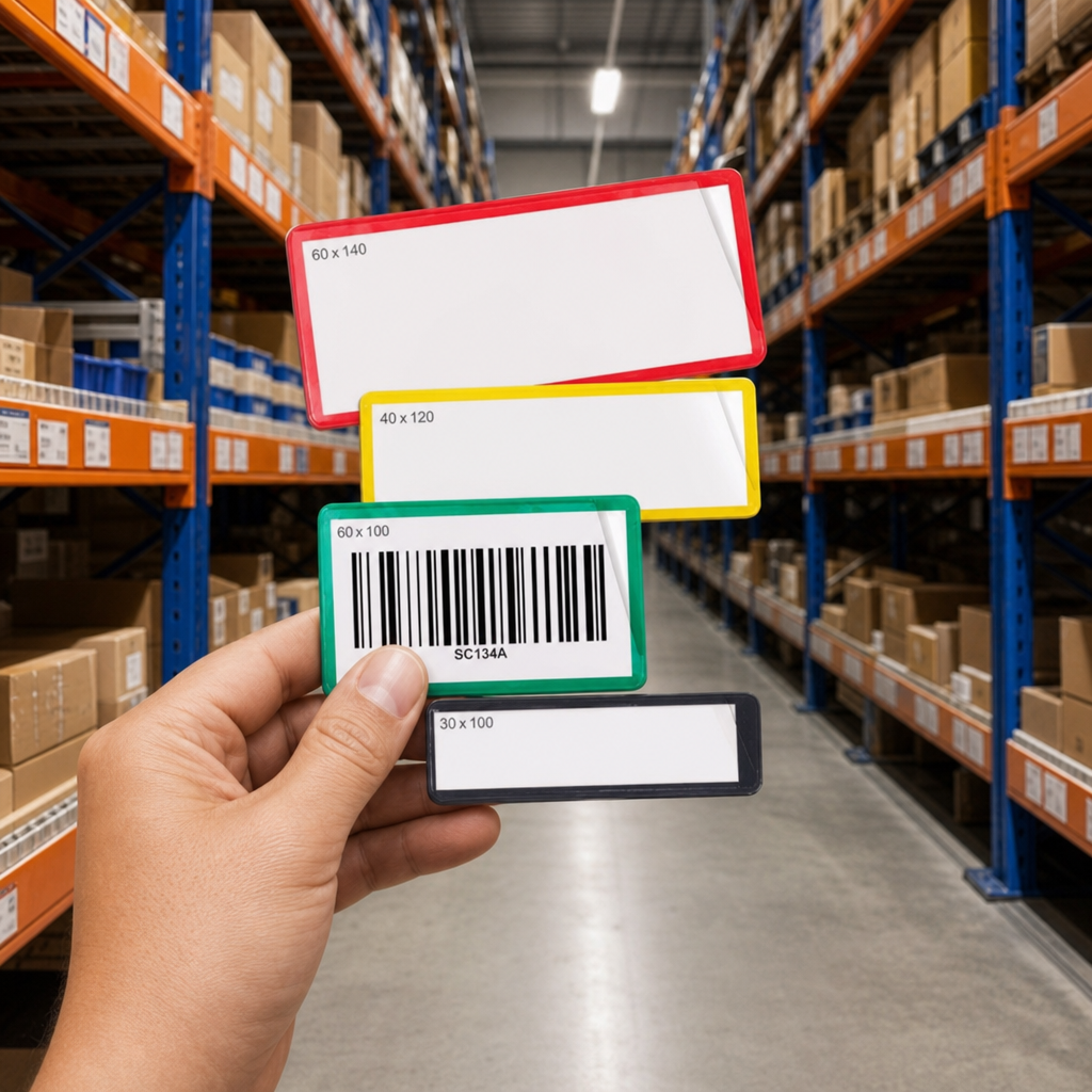 Self Adhesive Ticket Pouches for Shelving Labels
