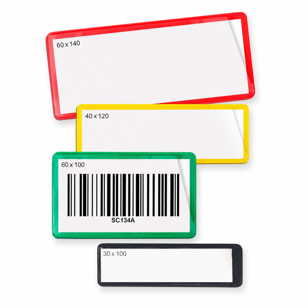 Self Adhesive Ticket Pouches for Shelving Labels